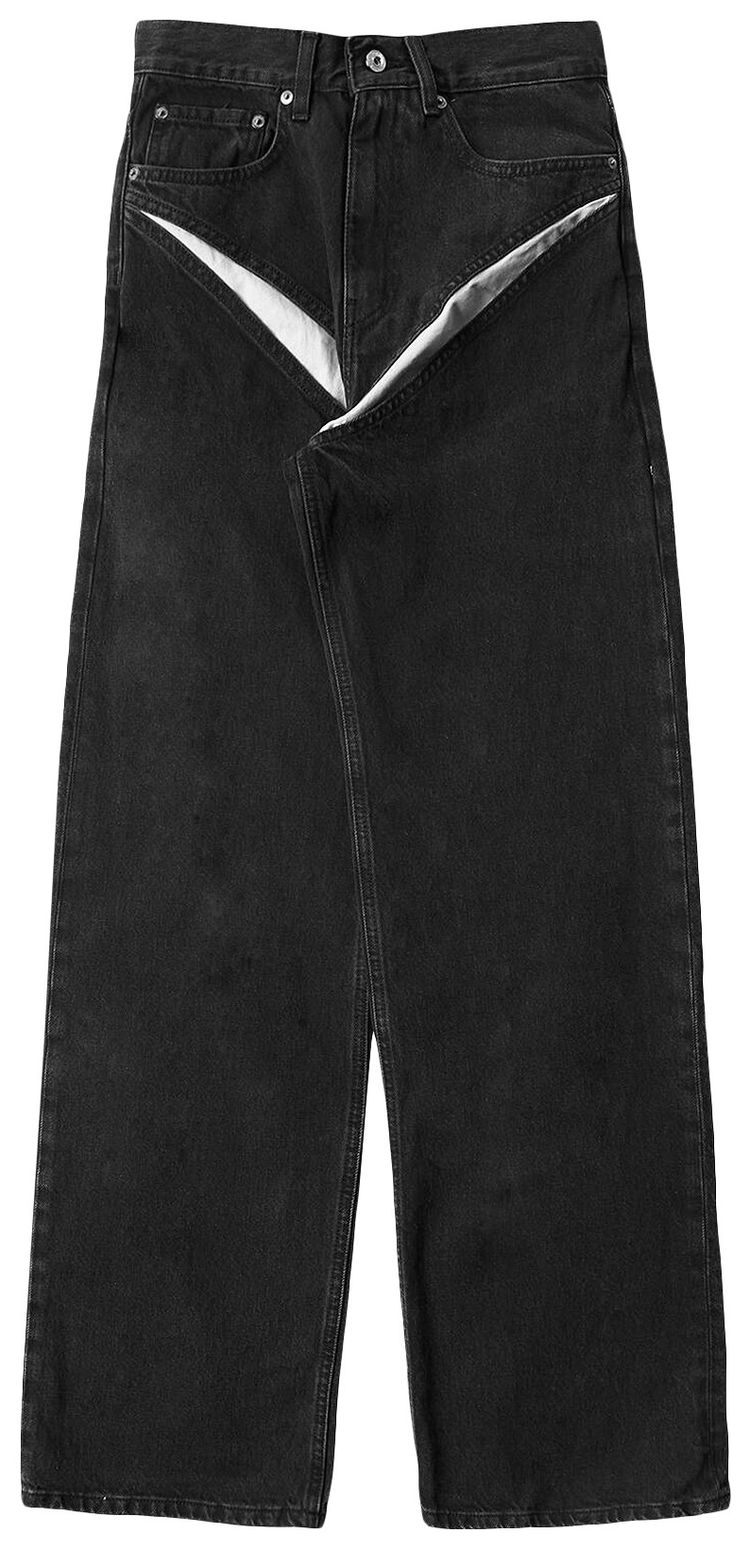 YProject Cut Out Jeans Black