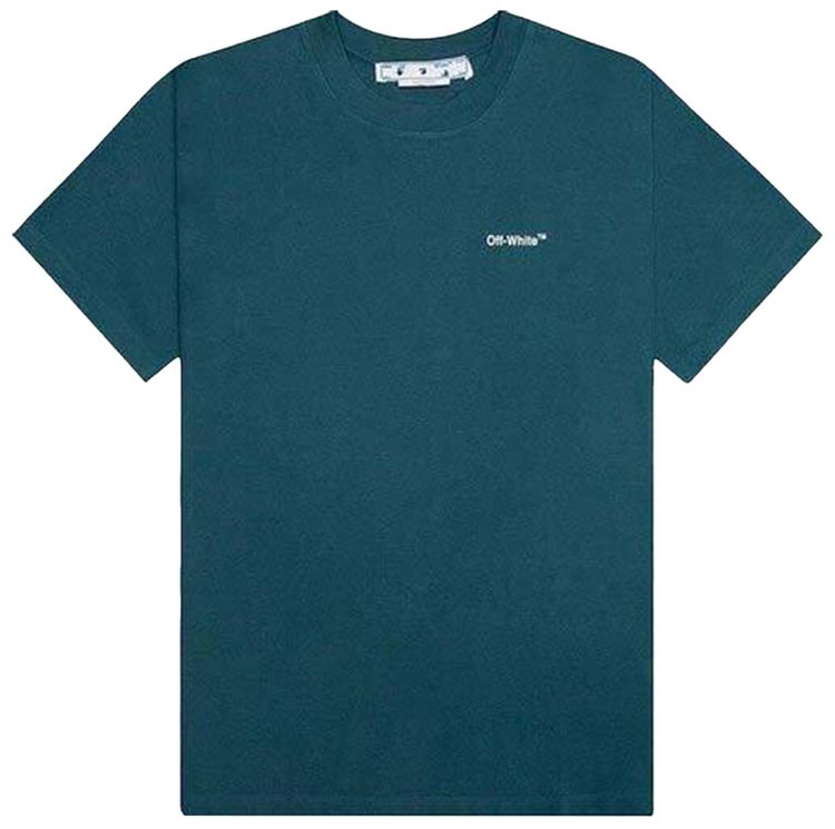 Off White Chain Arrow Double Long Sleeve Tee Duck Green