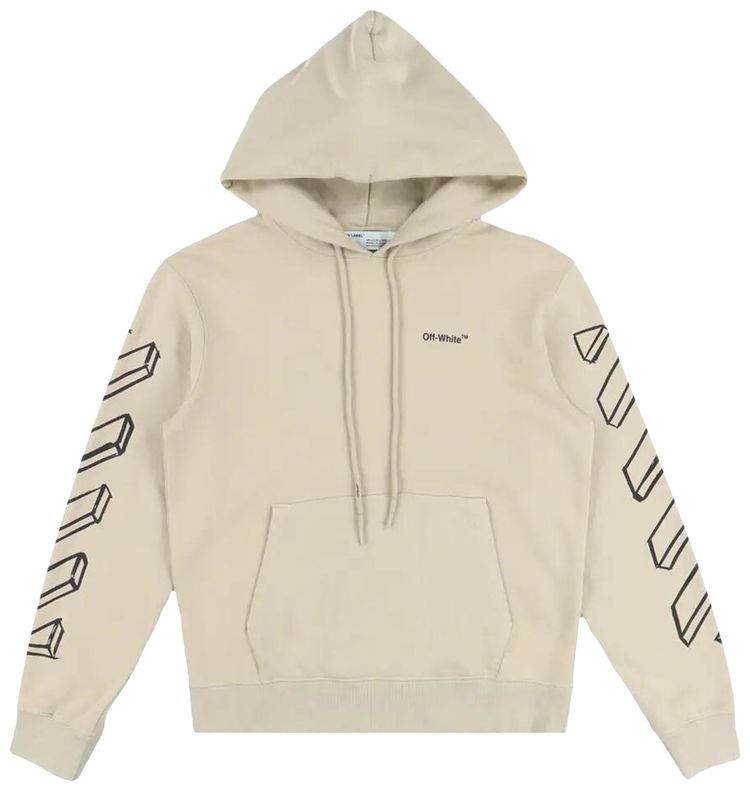 Off White Ombb034S21Fle0031001 Ow Arrow Logo Slim Zip Hoodie Black White 1001 Black Zip Hoodie Mens main image 0