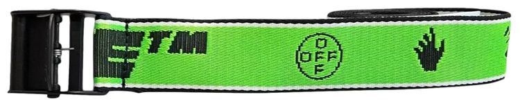 Off White New Logo Industrial Belt Fluorescent Green