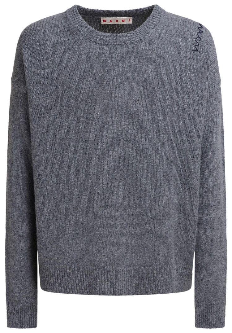 Marni Round Neck Sweater Neutral Grey