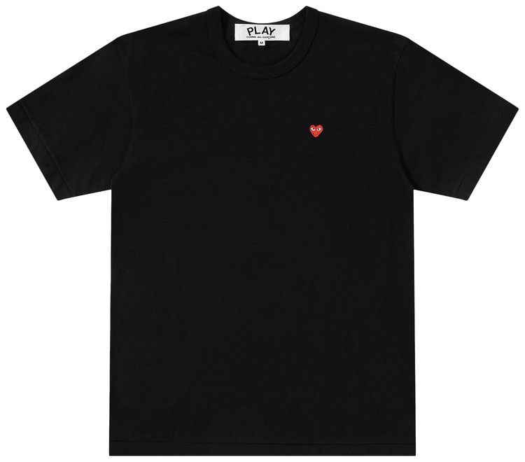 Comme des Garcons PLAY Small Heart T Shirt Black