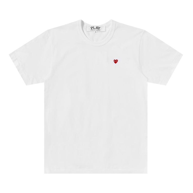 Comme des Garcons PLAY Small Heart T Shirt White