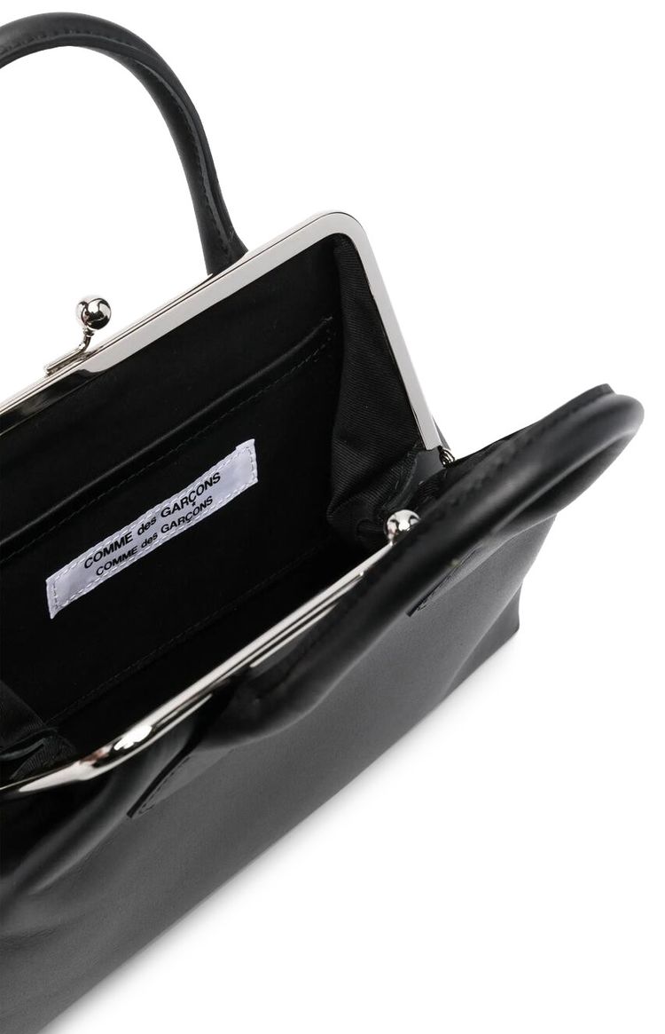 Comme des Garcons Small Smooth Leather Bag Black