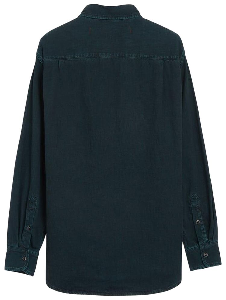 032C Goya Denim Shirt Overdyed Sea Green