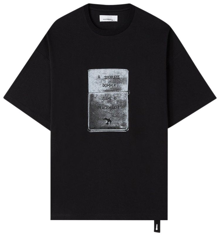 OAMC Peacemaker Lighter Short Sleeve T Shirt Black