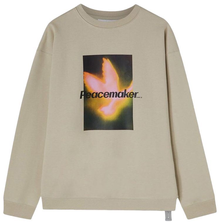 OAMC Peacemaker Bird Loose Fit Crewneck Sand
