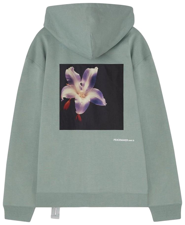 OAMC Peacemaker Flower Loose Fit Hoodie Sage Green