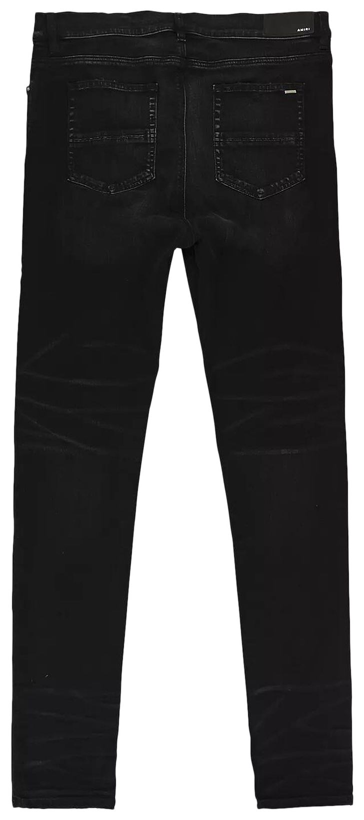 Amiri MX1 Neon Plaid Skinny Jeans Aged Black