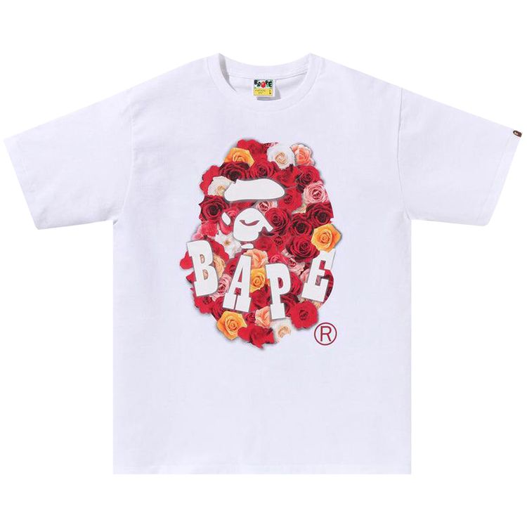 BAPE Rose Ape Head Tee White