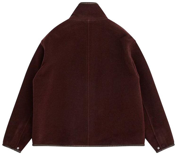 Auralee Double Cloth Heavy Wool Pile Zip Blouson Beige