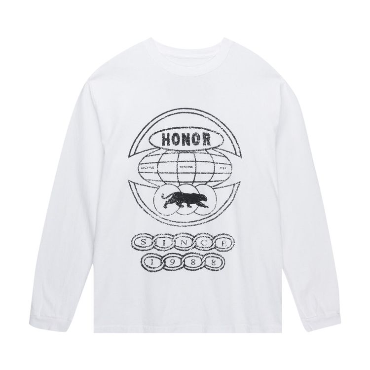 Honor The Gift Global Logo Long Sleeve White