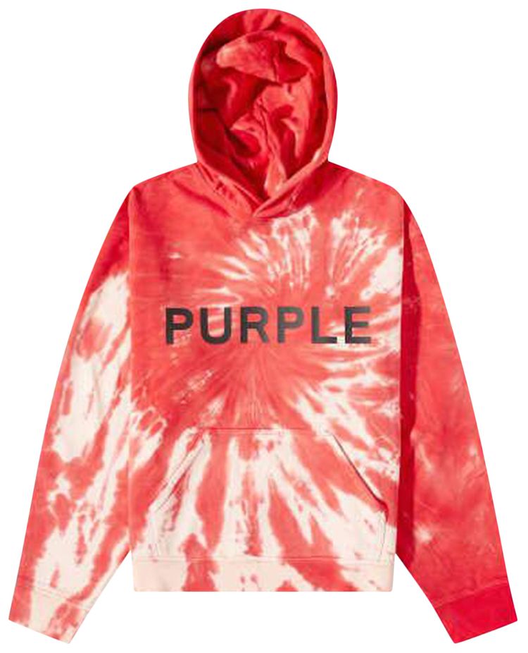 PURPLE BRAND French Terry Pullover Hoodie Red