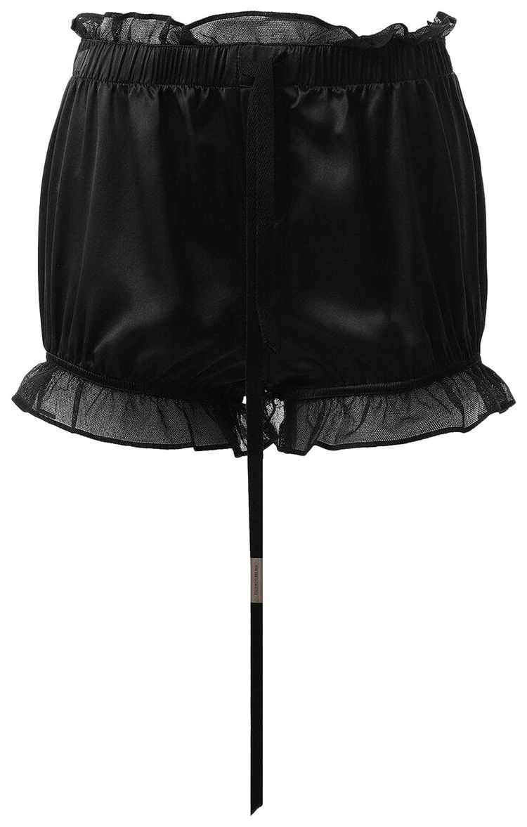 Ann Demeulemeester Boxer Shorts With Tulle Trim Black