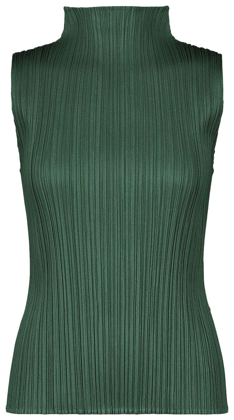 Pleats Please Issey Miyake New Colorful Basics 3 Shirt Dark Green