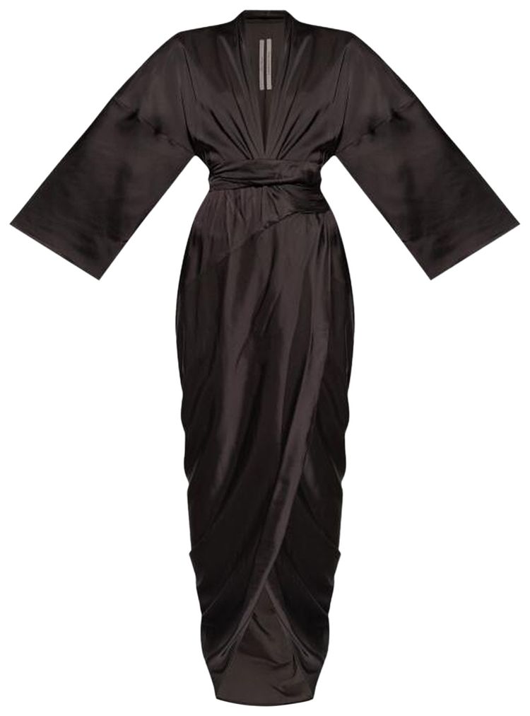Rick Owens Wrap Gown Dress Black