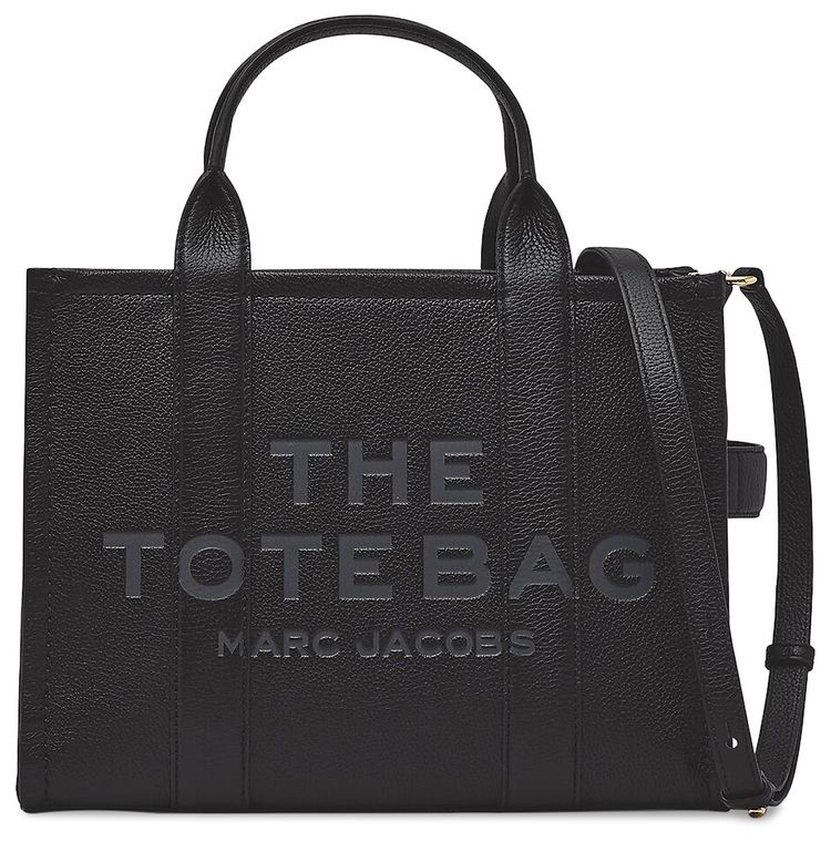 Marc Jacobs The Medium Leather Tote Bag Black