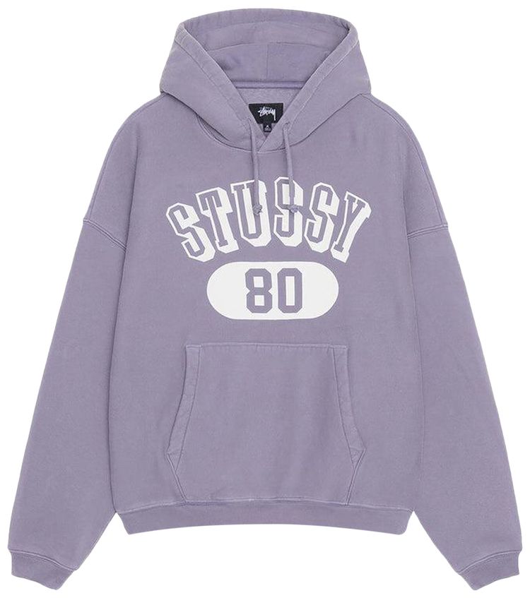 Stussy 80 Relaxed Hoodie Ash Purple