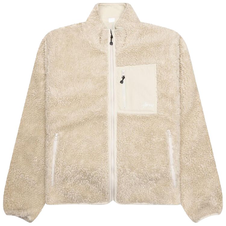 Stussy Sherpa Reversible Jacket Natural