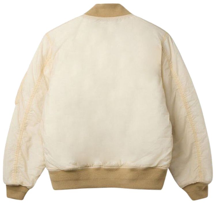 Stussy Quilted Bomber Jacket Cream