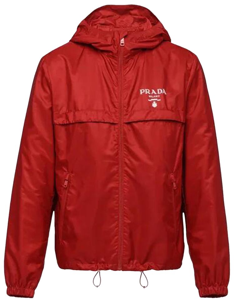 Prada Logo Windbreaker Red