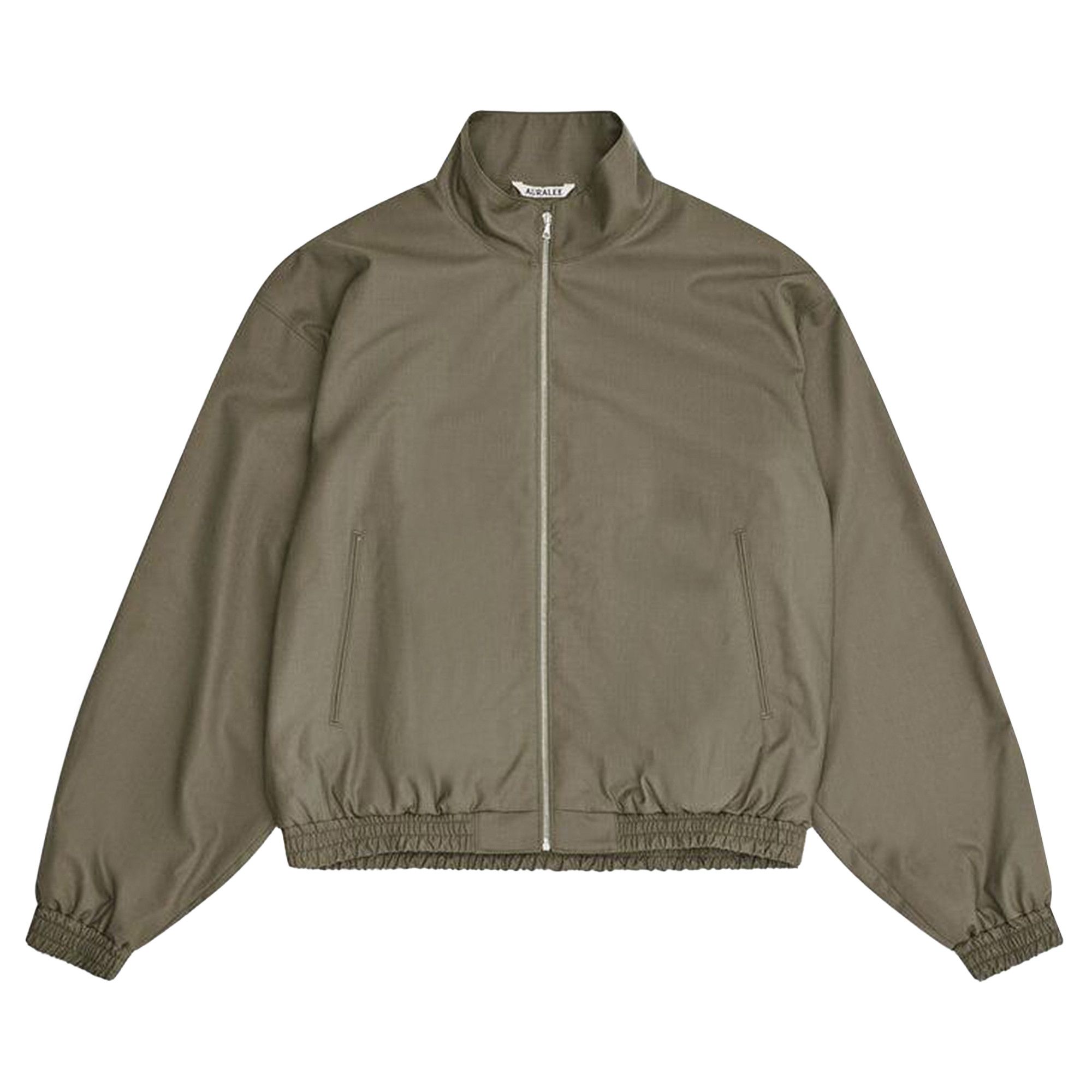 Buy Auralee Super Fine Tropical Wool Zip Blouson 'Dark Khaki