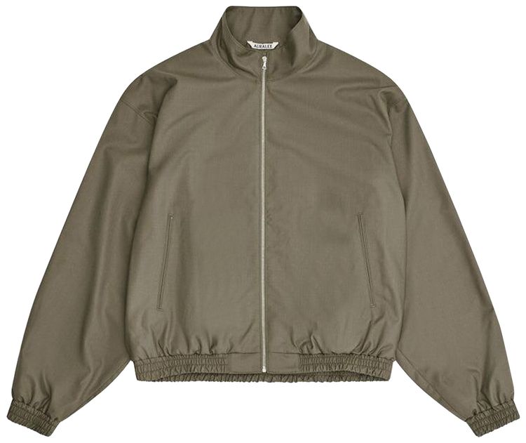 Auralee Super Fine Tropical Wool Zip Blouson Dark Khaki