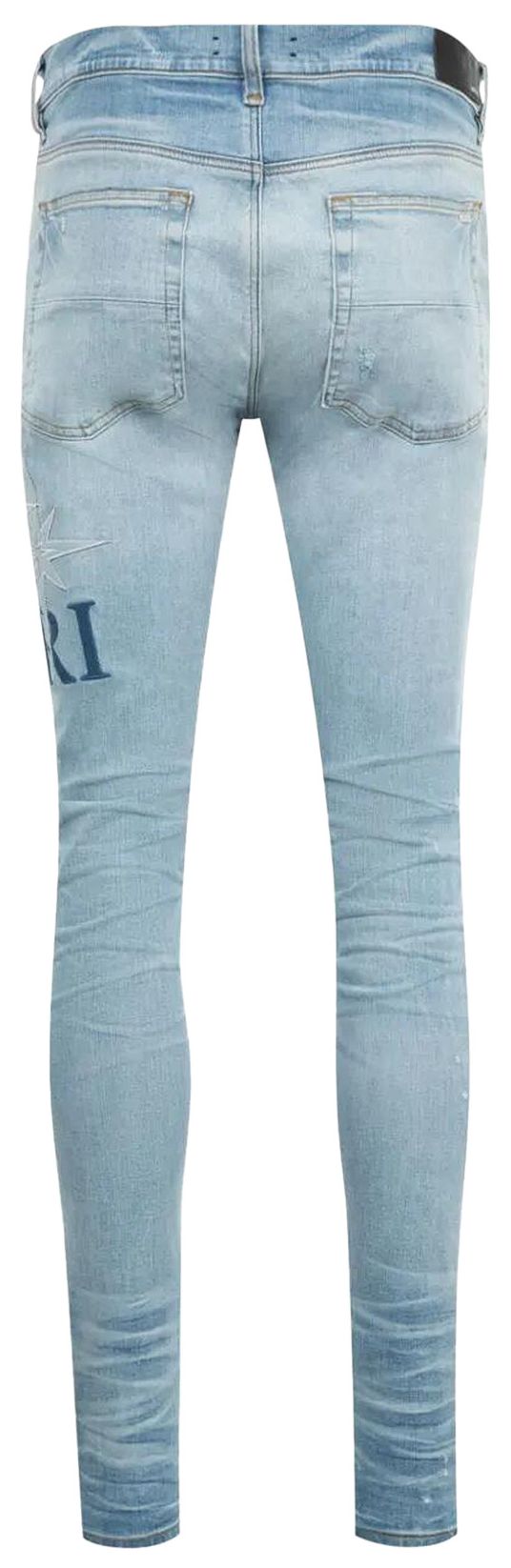 Amiri Starburst Applique Skinny Jean Perfect Indigo