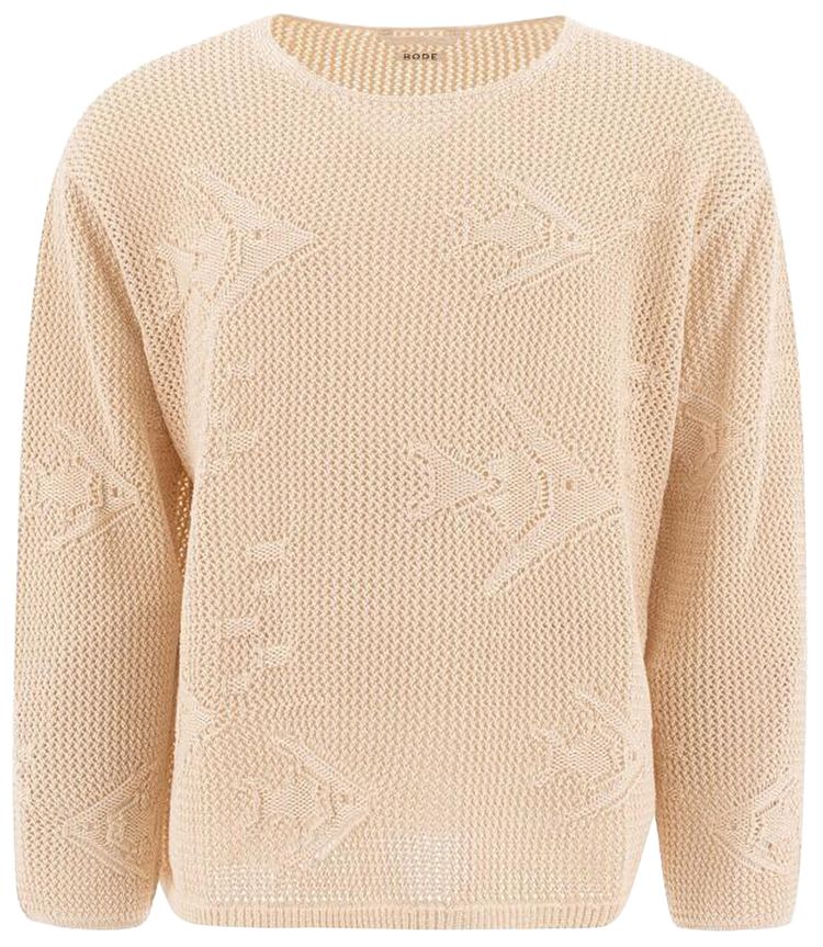 Bode Angel Fish Pullover Cream