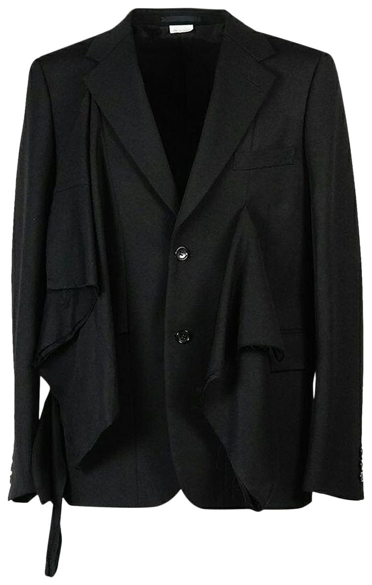 Comme des Garcons Homme Plus Fabric Accents Formal Jacket Black