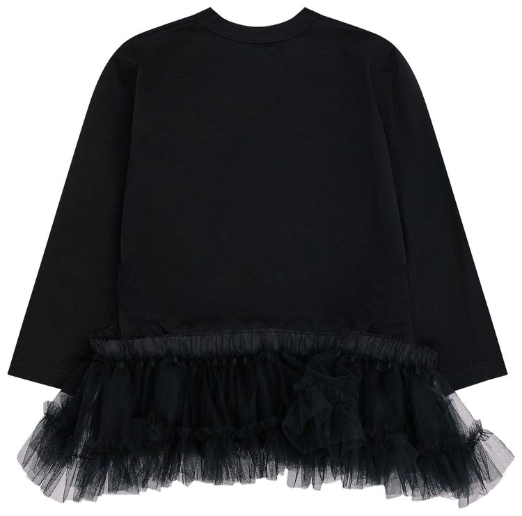 Comme des Garcons Noir Mesh Insert Long Sleeve Top Black
