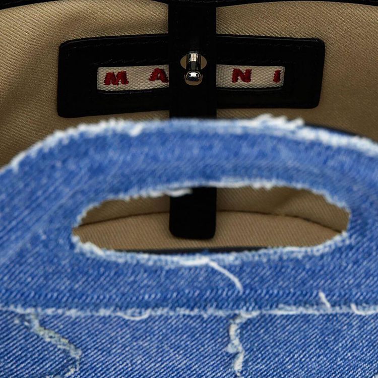 Marni Denim Micro Handbag Cobalt