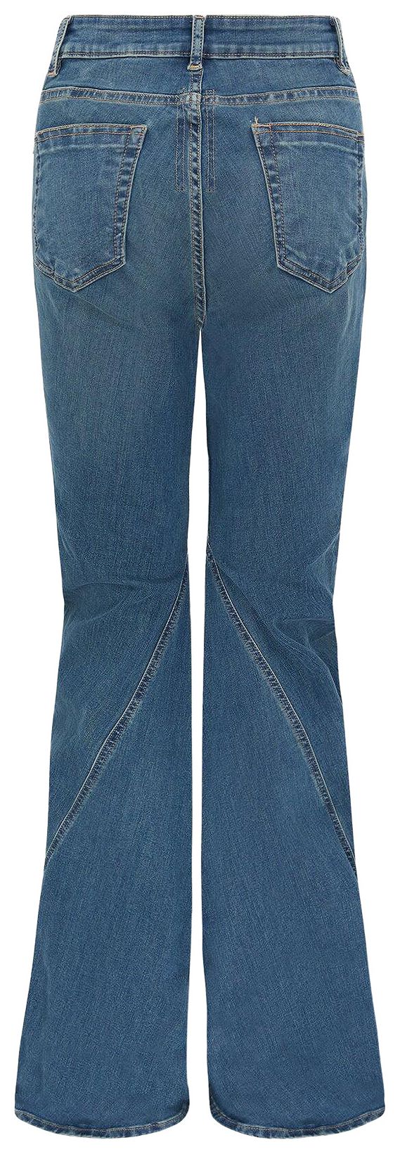 Rick Owens DRKSHDW Denim Bias Bootcut Jeans Washed Indigo