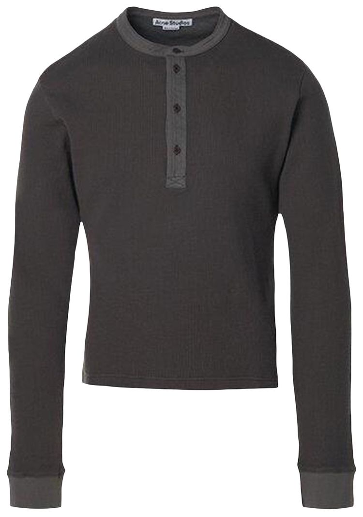 Acne Studios Waffle Henley Grey