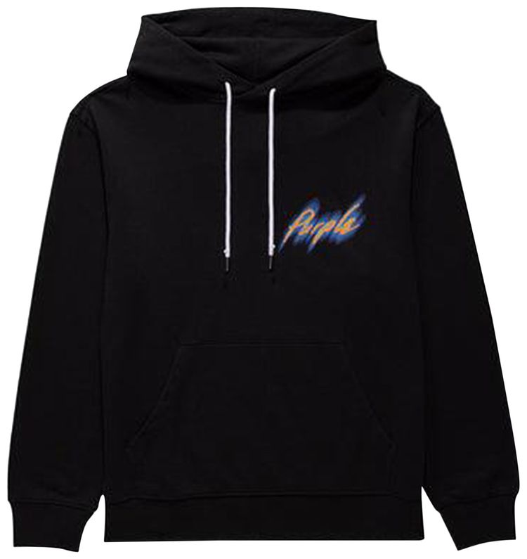 PURPLE BRAND French Terry Pullover Hoodie Black