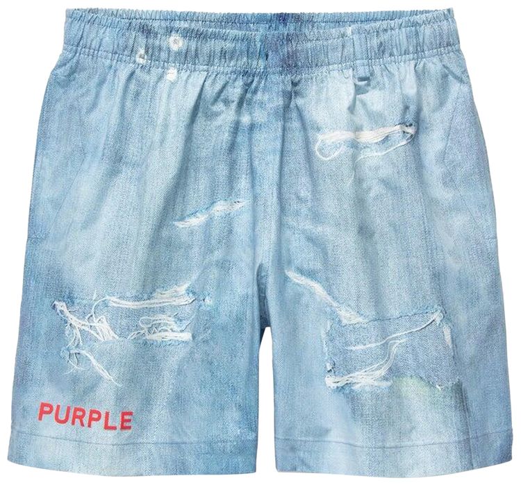 PURPLE BRAND All Round Short Water Print Shorts Indigo