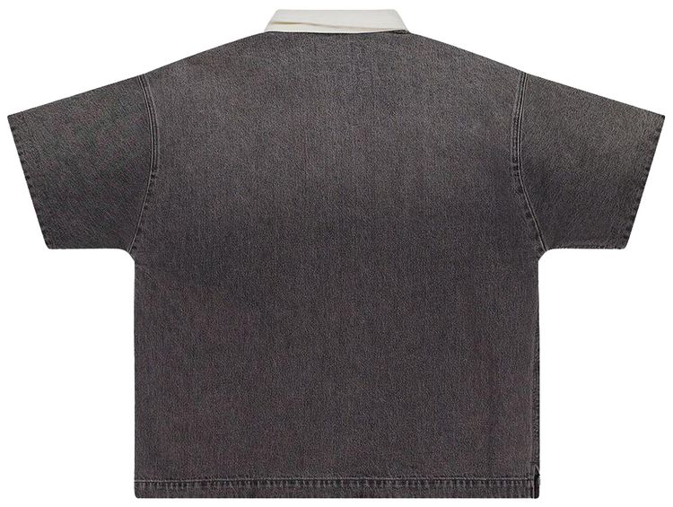PURPLE BRAND Embossed Polo Shirt Black