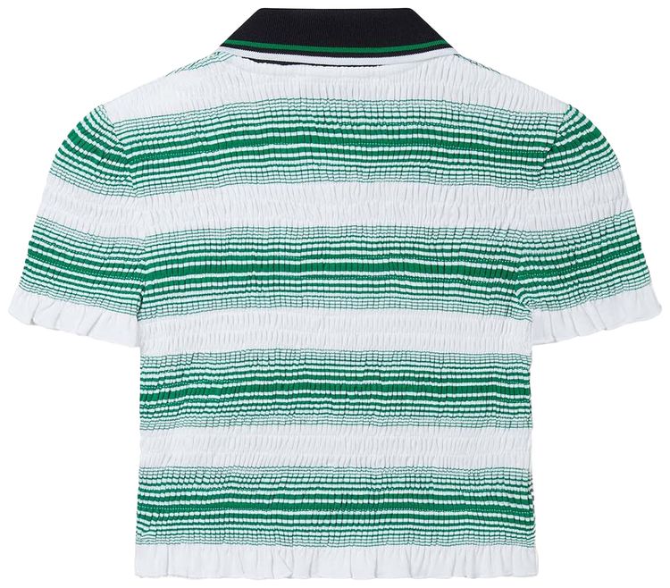 Casablanca Gradient Shirred Polo Top Multicolor