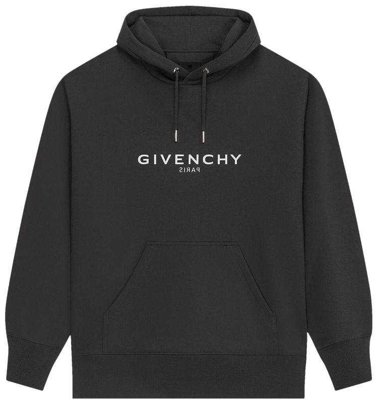 Givenchy Logo Print Hoodie Charcoal