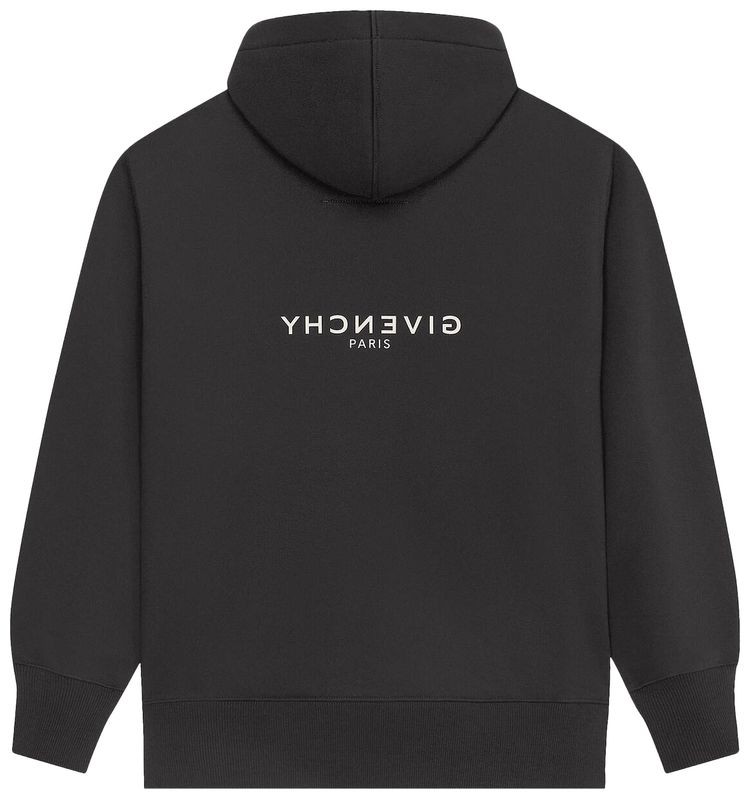 Givenchy Logo Print Hoodie Charcoal