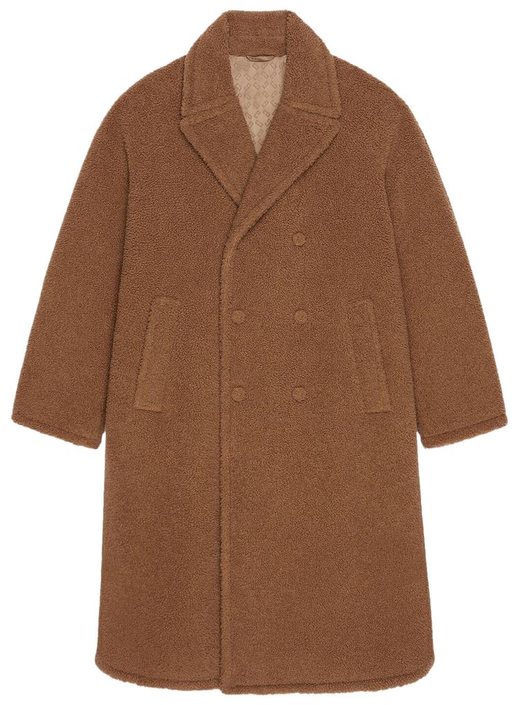 Givenchy Long Teddy Coat Camel