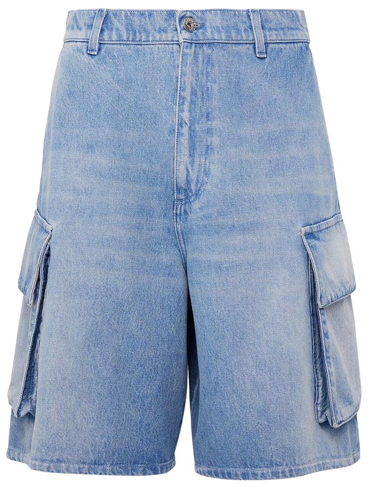 JW Anderson Baggy Denim Cargo Shorts Light Blue