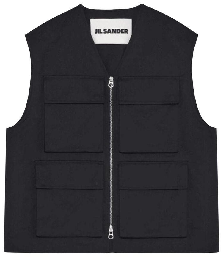Jil Sander Cargo Vest Black