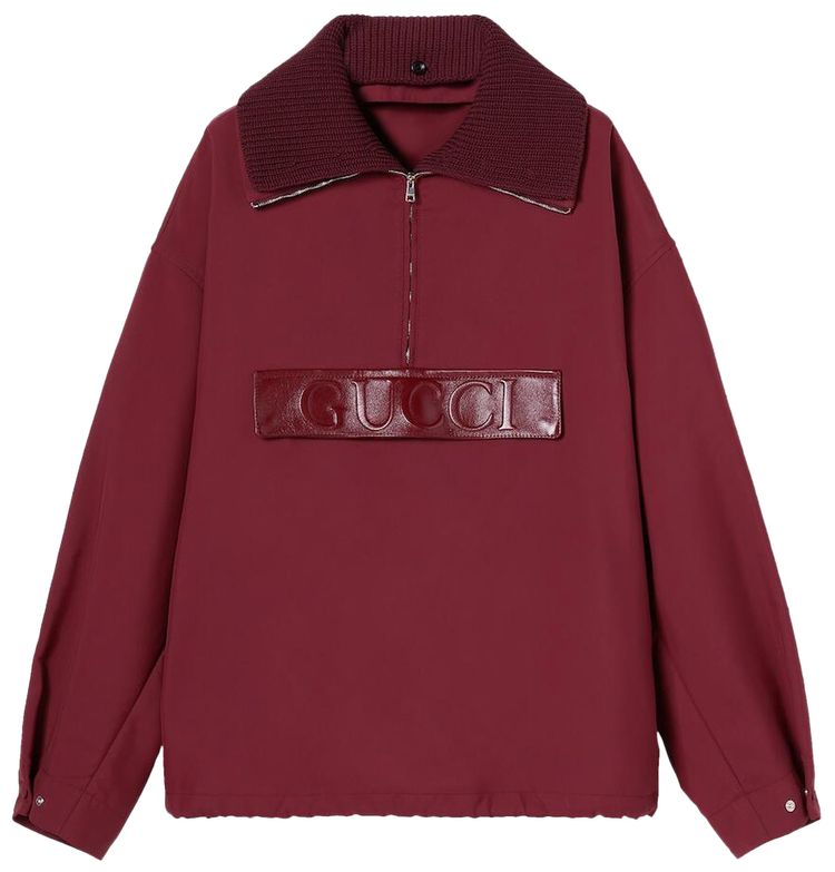 Gucci Bomber Gabardine Jacket Rosso Ancora