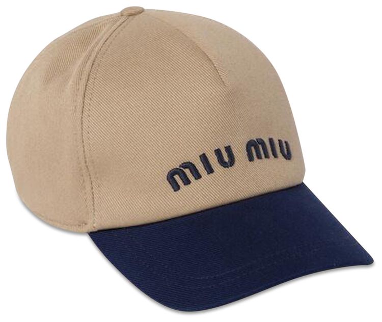 Miu Miu Drill Baseball Cap KhakiRoyal