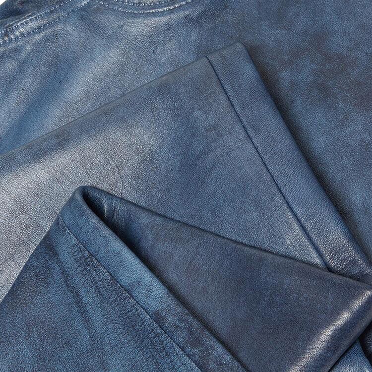 JW Anderson Straight Leg Leather Trousers Mid Blue