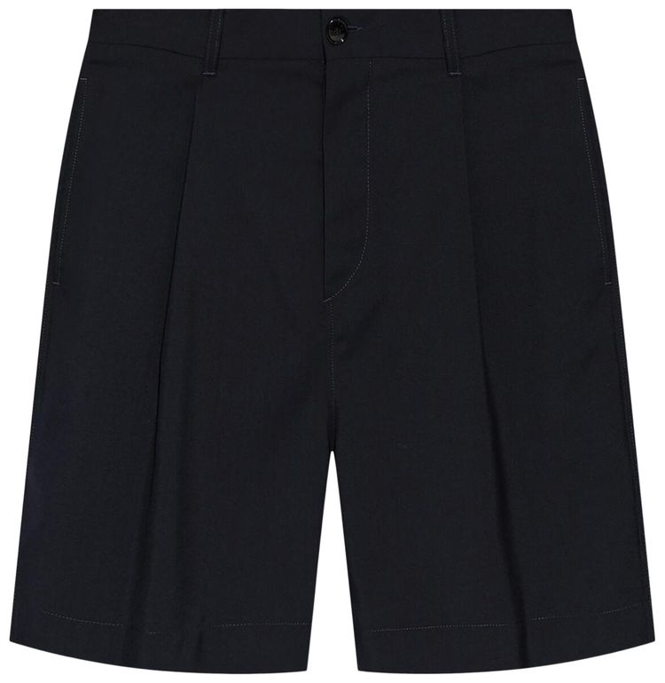 Marni Knee Length Tailored Shorts BlueBlack