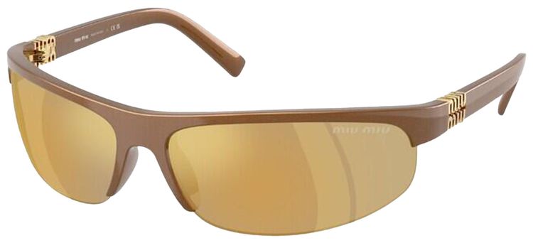 Miu Miu Oval Sunglasses Brown