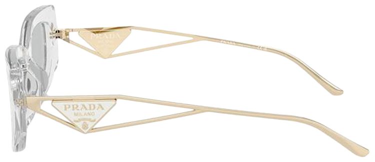 Prada Rectangular Sunglasses Transparent Grey