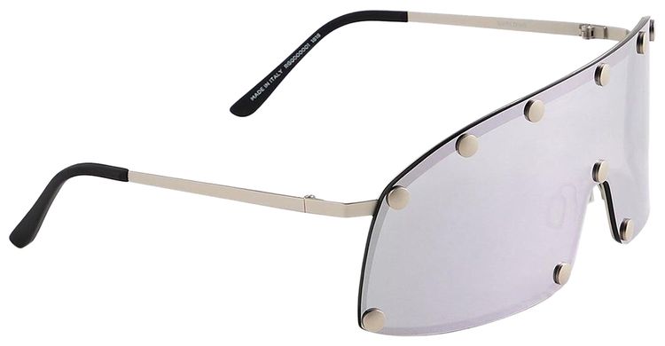 Rick Owens Shield Sunglasses Silver